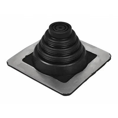 OATEY 4.5"H-W Plastic Roof Vent Pipe Boot: For Pitched Roof - Rectangular-Base Boots