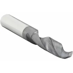 General purpose solid carbide drill bit with AlTiN coating for wear resistance. Features a 140° 4-facet point that reduces thrust and improves hole quality. Suitable for drilling in hard materials in production machining, tool and die work, and maintenance applications.