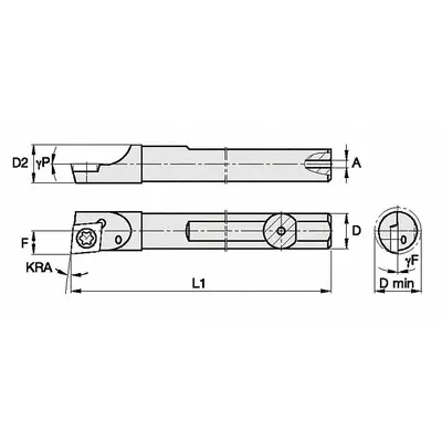 WIDIA Indexable Boring Bar: CSBI25030R (MPN 2832454) - Indexable Boring Bars