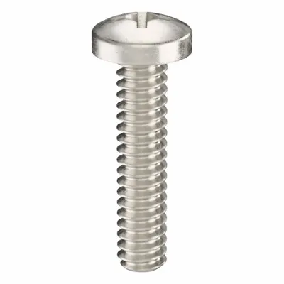 USA INDUSTRIALS Machine Screw: #6-32 Thread Size, 5/8 in Lg, 18-8, Stainless Steel, Plain - Pan Head Machine Screws