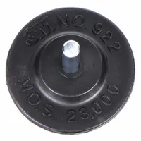 This non-vacuum backing pad features a 1/4-inch straight-shank for attachment to die grinders and rotary tools. It supports hook-and-loop surface-conditioning discs for deburring, blending, and finishing on metal, wood, and composites