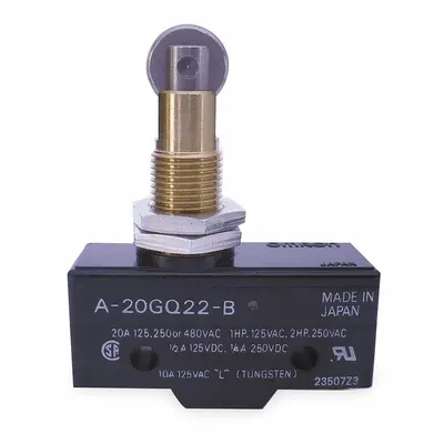 OMRON Snap Action Switch: Roller Plunger Actuator, 1NO/1NC - Plunger Snap-Action Switches