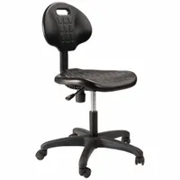 NATIONAL PUBLIC SEATING Office Chair: Boss, Black, Plastic Material, 12 in Back Ht, 18 in Seat Wd (MPN 6716HB)