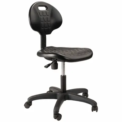 NATIONAL PUBLIC SEATING Office Chair: Boss, Black, Plastic Material, 12 in Back Ht - Armless Office Chairs