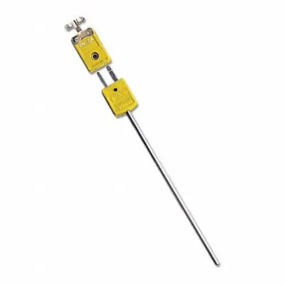 OMEGA KMQXL-125G-6 Type K Thermocouple Probe, 6 in, Clip Connection, Air Media - Thermocouples for Liquid & Gas Applications