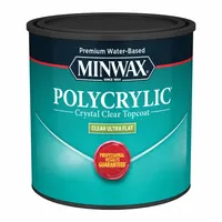 Clear, ultra-flat water-based polyurethane varnish for interior wood surfaces. Provides a protective coating that resists scratches and stains while preserving the natural wood appearance. Suitable for use on furniture, cabinets, and trim
