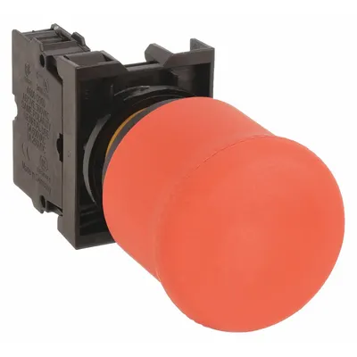 EATON Emergency Stop Push Button: Non-Illuminated, Mushroom Head Profile, Non-Metallic - Mushroom-Head Push Buttons