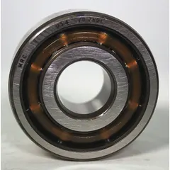 Double-row angular contact ball bearing with a 30° contact angle, open design, ABEC 1 precision, and steel cage. Metric bore of 12 mm. Handles combined radial and axial loads in applications such as pumps, gearboxes, and machine tool spindles where space is limited.