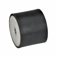 JW WINCO Vibration-Isolating Mount: Cylindrical, Natural Rubber, Female x Female Style (MPN 351-25-25-M6-EE-55)