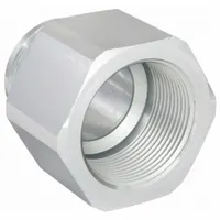 Hydraulic Hose Adapter: 1 1/2 in x 1 1/2 in Fitting Size, Female x Male, NPTF x JIC, Rigid, Straight (MPN 2022-24-24S)
