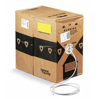 GENSPEED Category Cable: 1,000 ft Cable Lg, 24 AWG, Riser, Blue, PVC, Std, 5133299E - Category 5e Cable