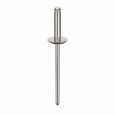 OEM Large Flange Blind Rivet, 1/8" dia, 1 21/25" L, Plain, 500 PK - Large Flange Blind Rivets