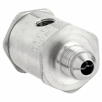Watts Dual Check with Atmospheric Vent: 9BD, 3/8 in Pipe Size, Flare x Flare - Carbonated Water Line Dual Check Backflow Preventers