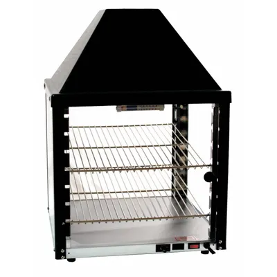 WISCO Heated Display Case: For Snacks, 2 Shelves, Black, 640 W Watt, 5.3 A Current - Heated Display Cases