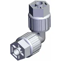 SMC High Purity Tube Fitting: 1/4 in OD x 1/4 in OD Size, Compression x Compression, PFA (MPN LQ3E2A)