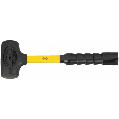 NUPLA Dead Blow Hammer: Fiberglass Handle, 2 lb Head Wt, 2 in Hammer Face Dia - Standard Dead-Blow Hammers