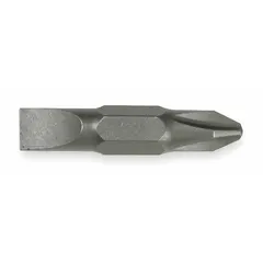 Double-ended driver bit with #2 Phillips tip on side 1, designed for hand use. Hex shank provides secure grip in manual screwdriving tasks. Sold in a 2-pack.