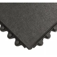 Interlocking Antifatigue Mat Tile: Interlocking Antifatigue Mat Tile, 3 ft x 3 ft, Smooth, Black (MPN 570)