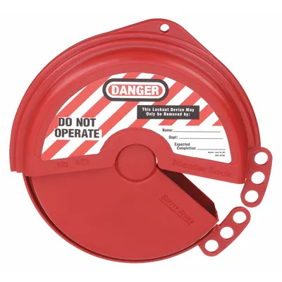 MASTER LOCK Gate Valve Lockout: Collapsible Gate Valve Lockout, For 3 in Max Hand Wheel Dia - Collapsible Gate Valve Lockouts