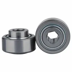 Conveyor roller bearing with 2.27 in outer diameter and 2450 lb load rating. Designed for 11/16 in axle sizes. Used in material handling systems such as assembly lines and distribution centers to support heavy conveyor rollers under radial loads.