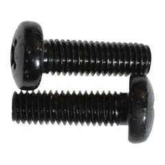 M5 metric thread screw with 16 mm length, designed as a replacement fastener for Dayton brand material handling equipment. Secures components during assembly and maintenance of compatible systems.
