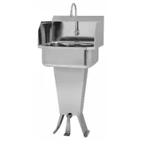 SANI-LAV Hand Sink: 41 1/2 in Overall Ht, 17 in Bowl Lg, 7 in Bowl Dp, 2 gpm Flow Rate, 18 ga (MPN 5031)