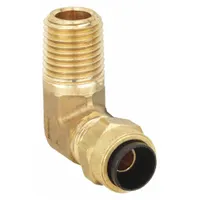 PARKER Compression Fitting Elbow: 3/8 in OD x 1/4 in Pipe Fitting Size, Compression x MNPT, 10 PK (MPN 169P-6-4)