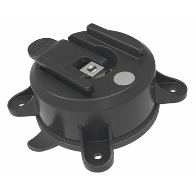 BANNER STAKES Suction Cup Magnetic Retractable Belt Barrier: Black, 1 in Overall Ht - Mountable Receivers for Retractable Belt Barriers