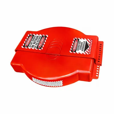 ZING Collapsible Gate Valve Lockout, Adjustable, Red, 6-15 in Hand Wheel - Collapsible Gate Valve Lockouts