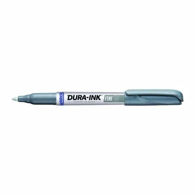 MARKAL Ink Industrial Marker: 1/16 in Tip Wd, Bullet, Silver, Valve Actuation Style - General Purpose Ink Markers