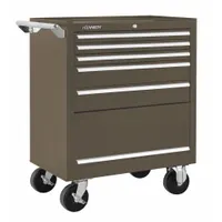 KENNEDY Rolling Tool Cabinet: Brown / Brown Drawer, 29 in W x 20 in D x 35 in H, 5 Drawers (MPN 295XB)