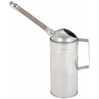 Measuring Container: 2 qt Fluid Capacity, 6 in Overall Dia, 9 in Overall Ht, Silver, Flex (MPN 94486)