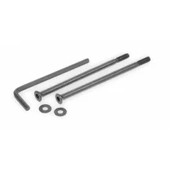 This metal flush valve repair tool includes screws and a wrench for servicing urinals. It is used for maintenance and repair of flush valves in commercial restroom fixtures.