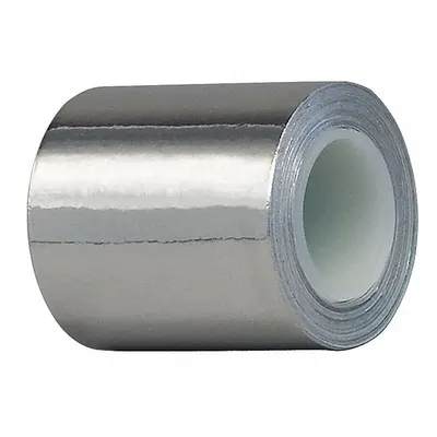 TAPECASE Foil Tape: 3 in Wd, 3 yd Lg, 4 mil Thick, Acrylic, Indoor/Outdoor, -30°F Min Temp - Corrosion-Resistant Foil Tape
