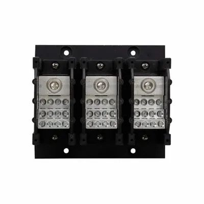 BUSSMANN Power Distribution Block: Open, Lug, Lug - Open Blocks with Lugs