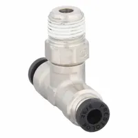 PARKER Push-Fit Tee Fitting: 5/32 in OD x 5/32 in OD x 1/8 in Pipe Size, Brass, Silver (MPN W172PLP-5/32-2)