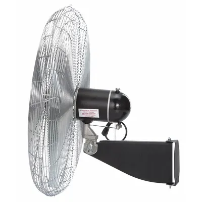 AIRMASTER FAN Mounted Fan: 24 in Blade Dia, 115V AC, 1/3 hp Motor HP, Wall Mount - Standard Industrial Wall-Mount Fans