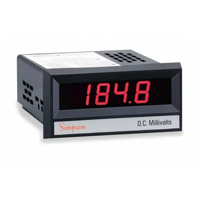 SIMPSON ELECTRIC Digital Panel Meter: 1,999 Display Span - Max, 120 V AC, 0 V DC – 200 V DC - DC Voltage Digital Panel Meters