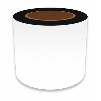 VNM SIGNMAKER Continuous Label Stock: 4 in x 50 ft, Vinyl, White (Gloss) - VnM Signmaker Thermal Transfer Continuous Label Rolls