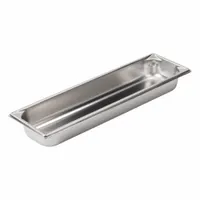VOLLRATH Steam Table Pan: Half Size, Rectangular, 22 ga Gauge, 3.8 qt Capacity, NSF Certified (MPN 30522)