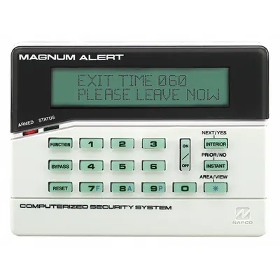 NAPCO Intrusion System Keypads: 4 3/8 in Overall Ht, 1 1/8 in Overall Lg, 5 7/8 in Overall Wd - Keypads for Security Systems