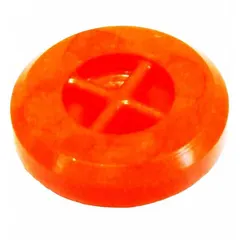 Valve seat for diaphragm pumps, providing a sealing surface to prevent backflow. Designed for pump sizes with 1 in and 0.75 in connections. Made of polypropylene for corrosion resistance in fluid handling applications.