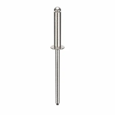 POP AVDEL Blind Rivet,1.721" L,0.122" dia,PK500: Inch, 1 23/32 in Overall Lg, 5/8 in Body Lg - Domed-Head Blind Rivets