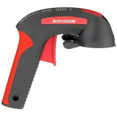 This black spray can grip is designed for use with standard aerosol spray cans, providing a comfortable handle for improved control during painting or coating applications. It measures 7 3/8 inches in length and 1 3/4 inches in width.