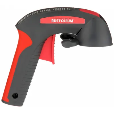 RUST-OLEUM 241526 Spray Can Grip, 7 3/8 in L, 1 3/4 in W, Black - Spray Can Grip Guns