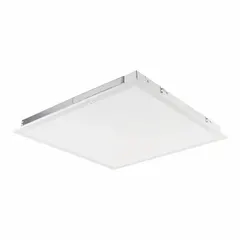 This 2 ft x 2 ft backlit LED panel delivers 3950 lumens at 35 watts with selectable color temperatures of 3500K, 4000K, or 5000K. Designed for drop-ceiling grid installations, it provides general ambient lighting in commercial and institutional spaces such as offices, schools, and retail areas.