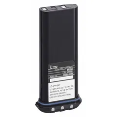 Replacement battery for Icom GM1600 and GM1600E handheld radios. Lithium-ion chemistry provides 1,000 mAh capacity. IP57 rating ensures protection against dust and temporary water immersion. Suitable for two-way radio communication in industrial or outdoor environments.