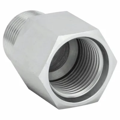 AEROQUIP Hydraulic Hose Adapter: 1/2 in x 5/8 in Fitting Size, Male x Male, NPTF x ORB - ORB-to-NPTF Steel Hydraulic Hose Adapters