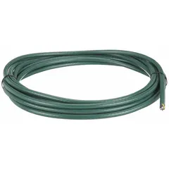CHAINFLEX CF5 continuous flexing control cable with 7 conductors, 18 AWG, copper conductors, and PVC jacket. Rated 600 V, includes ground conductor, and is oil and grease resistant. Suitable for fixed, flexible, and e-chain applications with minimum bend radius factors of 4 x OD (fixed), 5 x OD (flexible), and 6.8 x OD (e-chain). CE certified.