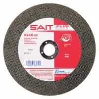 SAIT Abrasive Cut-Off Wheel: Type 1, 4 1/2" x 3/32" x 7/8", Aluminum Oxide, 24 Grit, A24R (MPN 23100)